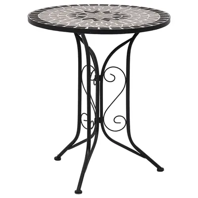 Gossi masa de bistro mozaic, gri, 60 cm, ceramica