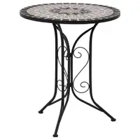 Gossi masa de bistro mozaic, gri, 60 cm, ceramica