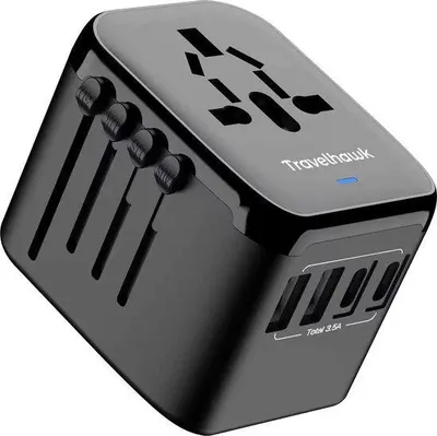 World Plug – Adaptor universal de călătorie cu USB