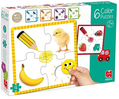 Set de puzzle-uri educaționale Goula - Învață culorile