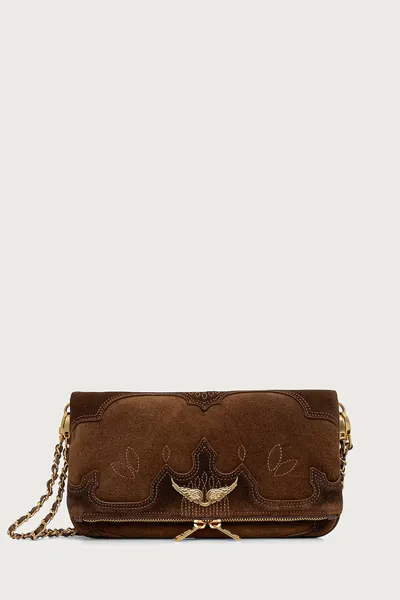 Zadig&Voltaire geantă crossbody pentru femei din piele întoarsă
