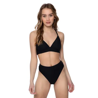 Fund de bikini Protest cu talie înaltă, negru
