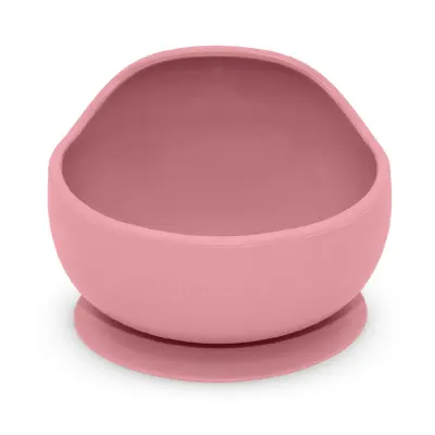 Petite&Mars Take&Match Silicone Bowl castron cu ventuză Dusty Rose 6 m+ 360 ml