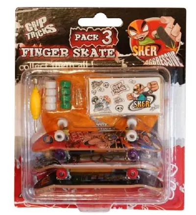 Set jucarii pentru degete Grip&Trick - Skateboard, 3 bucati