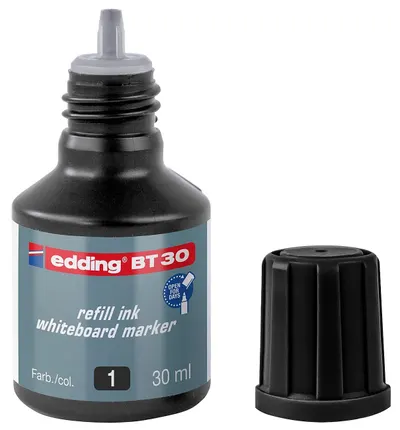 Cerneală pentru markere pentru tablă albă Edding BT 30 - Negru, 30 ml