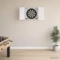 vidaXL Cabinet pentru ținte de darts Alb 56 x 12 x 53,5 cm