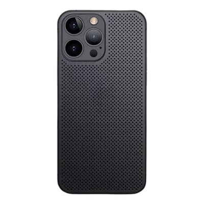 Husa Perforata, Compatibila cu iPhone 13, Premium Mesh, Ultra-thin, Negru Engros
