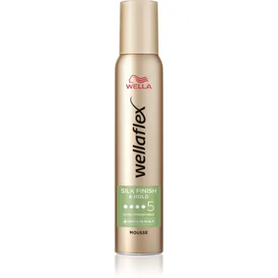 Wella Wellaflex Silk Finish & Hold spuma fixare ultra-puternica 200 ml