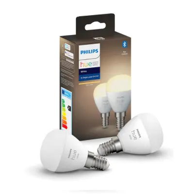 Set 2 Becuri Philips HUE P45 5.7W 470lm 2700K E14