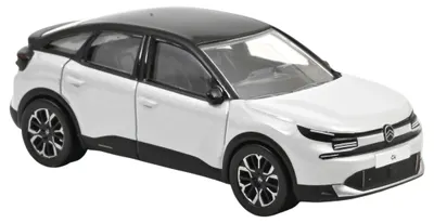 Model de colecționar NOREV Modern: Mașini - Citroen C4 2025 Okenite White metallic and Black