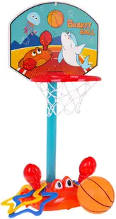 Set de joacă King Sport - Coș de baschet pe un suport cu bază de crab