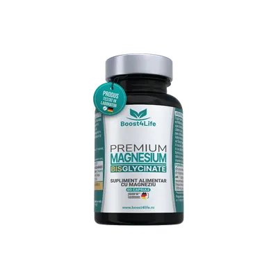Magneziu bisglicinat Premium, 60 capsule, Boost4Life