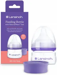 Sticlă pentru bebeluși Lansinoh - NaturalWave, 0 luni+, 60 ml