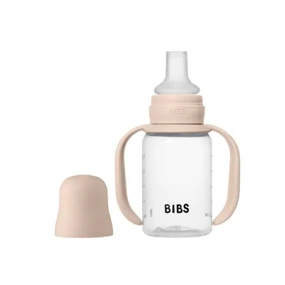 Set biberon tip Sippy Cup PP 150 ml cu cioc din silicon si sistem antipicurare Bibs Blush