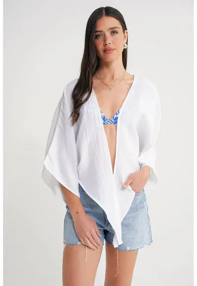 Bluze dama - bluza bolero - texturata - ivory - bumbac