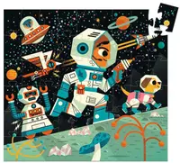 Puzzle pentru copii Djeco - Stație spațială, 54 de piese