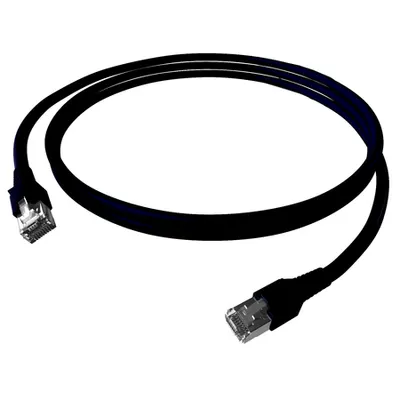 Patchcablu Cat.6a/10GB ecranat RJ45,LS0H,negru 5m