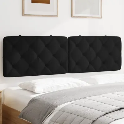 vidaXL Pernă tăblie de pat, negru, 180 cm, catifea