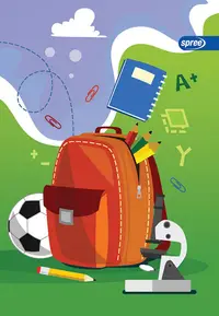 Caiet Spree Basic - A5, 20 de coli, pătrățele mici, pentru fată, sortiment