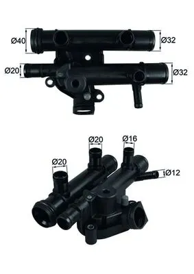 Termostat Lichid Racire (83 C, in Carcasa) Potrivit Nissan Interstar, Primastar; Opel Movano A, Vivaro A; Renault Avantime, Espace Iii, Espace Iv, Laguna Ii, Master Ii 2.2d 2.5d 07.00