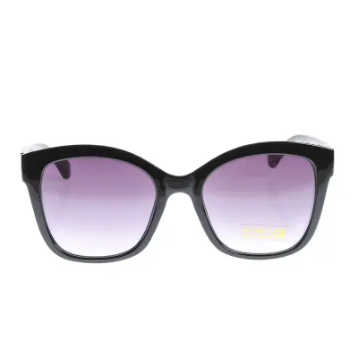 Ochelari de soare cu rama oversize neagra si lentile mov degrade