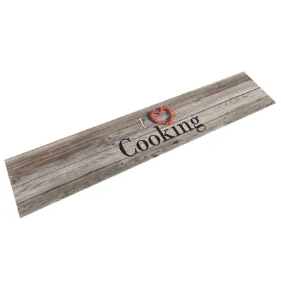 Gossi covor de bucatarie lavabil cooking, gri, 60x300 cm, catifea