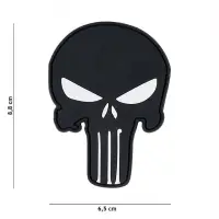 Patch 3D PVC Punisher Black – Emblema Tactical Skull - Default Title
