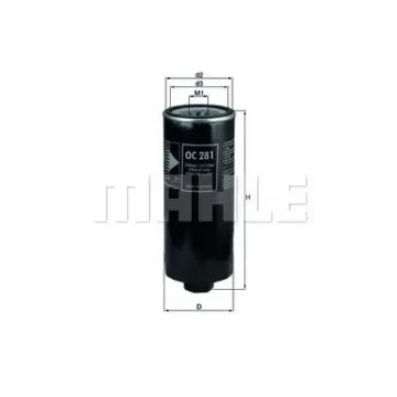 Filtru ulei MAHLE ORIGINAL OC 281