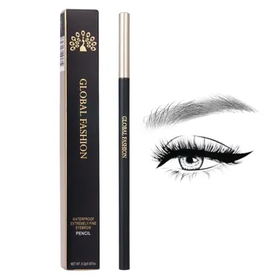 Creion de sprâncene rezistent la apă cu textură foarte fină, Global Fashion, GF38018, #103 Black Gray Engros