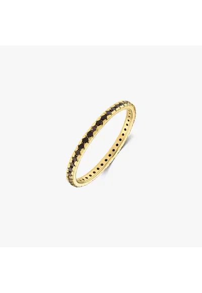 Inel din argint Golden Classic Eternity - Onix Negru