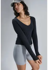Bluza dama MJ178GU2040 - Negru - Jerseu