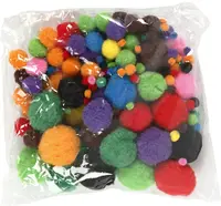 Pompoane pentru decor Creativ Company - colorate, 150 buc