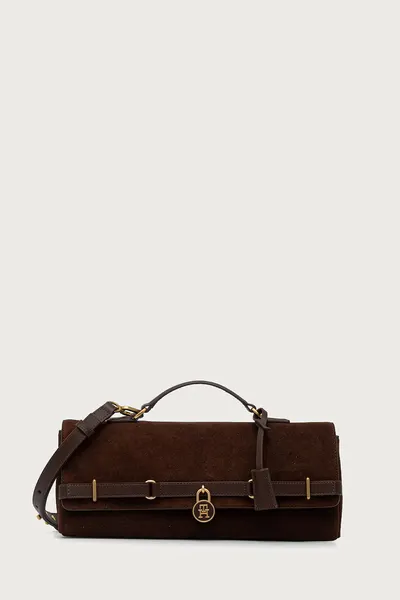 Tommy Hilfiger geantă crossbody pentru femei din piele întoarsă