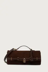 Tommy Hilfiger geantă crossbody pentru femei din piele întoarsă
