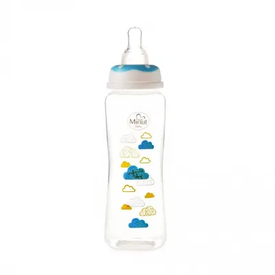 Biberon 250 ml si tetina silicon 3+ bleu