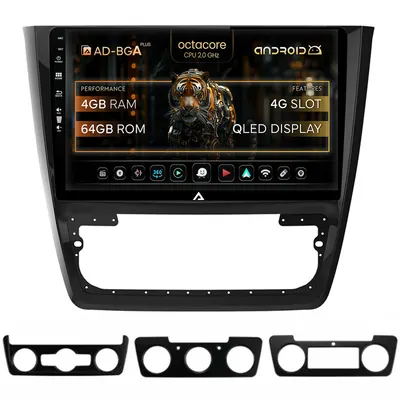 Navigatie Skoda Yeti, Android, A-Octacore 4GB RAM + 64GB ROM, 10.1 Inch - AD-BGA10004+AD-BGRKIT040