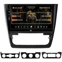 Navigatie Skoda Yeti, Android, A-Octacore 4GB RAM + 64GB ROM, 10.1 Inch - AD-BGA10004+AD-BGRKIT040