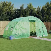Gossi sera cu cadru din otel, verde, 10 m2, 5x2x2,3 m
