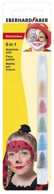 Pasteluri pentru față Eberhard Faber - 6 culori, mini