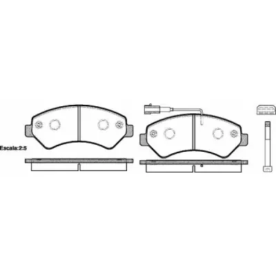 Set placute frana, frana disc REMSA 1275.01