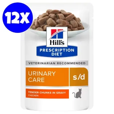 Hill's Prescription Diet Feline s/d Urinary Care Chicken, 12x85 g