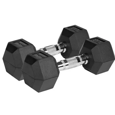Set 2 Gantere 7 Kg Dumbbell Hex Fonta Cauciucata Rebel Rba-2325-07