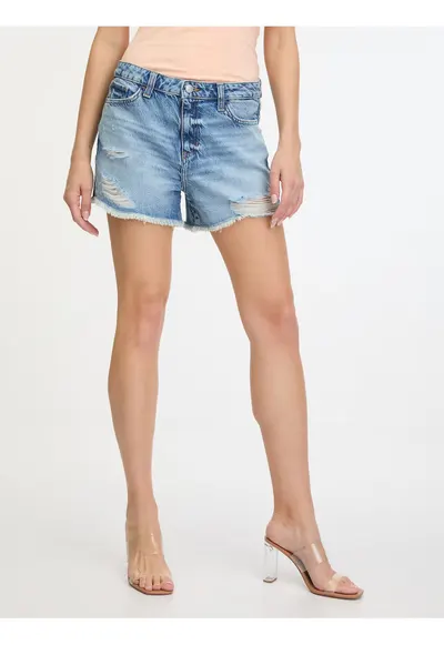Blugi scurti relaxed fit din amestec de lyocell