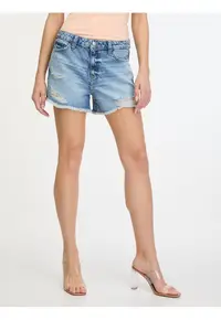 Blugi scurti relaxed fit din amestec de lyocell -