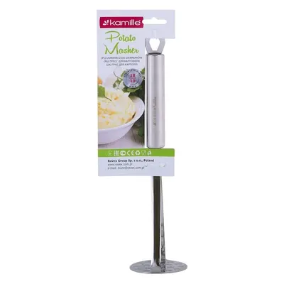 Presa Engros pentru piure de cartofi Kamille, din inox, 26x7cm, design elegant