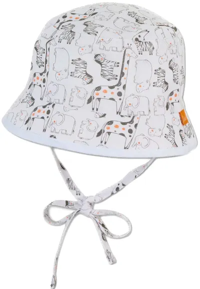 Palarie cu două fețe pentru copii cu protectie UV 50+ Sterntaler - Cu animale, 47 cm, 9-12 luni