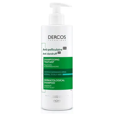 Sampon anti-matreata pentru par normal-gras Dercos, Vichy | 390 ml