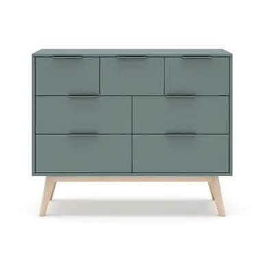 Comodă verde prăfuit 120x83x40 cm Pisco – Marckeric