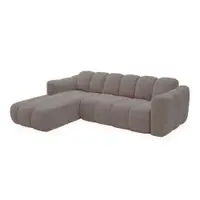 Colțar bej extensibil cu tapițerie din chenille (cu colț pe partea stângă) Michell – Miuform