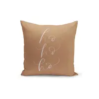 Față de pernă decorativă cu model de Crăciun Kate Louise Christmas Noel, 43 x 43 cm, maro